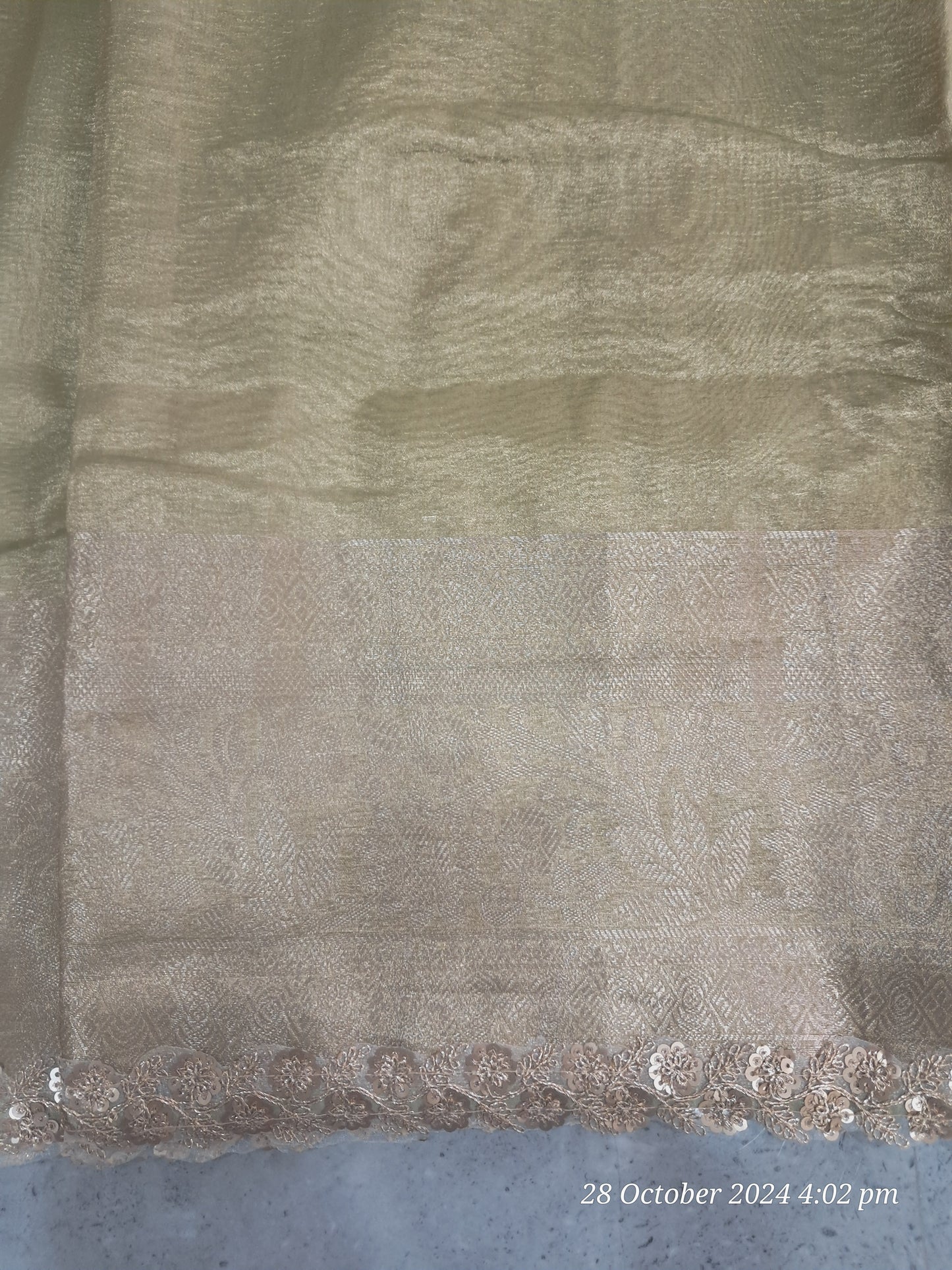 Tissue crush sarees
