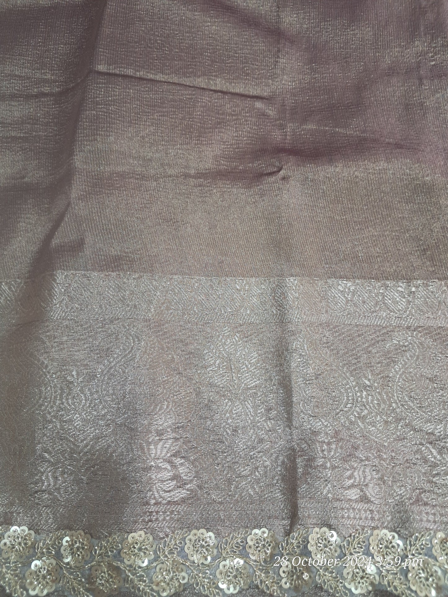 Tissue crush sarees