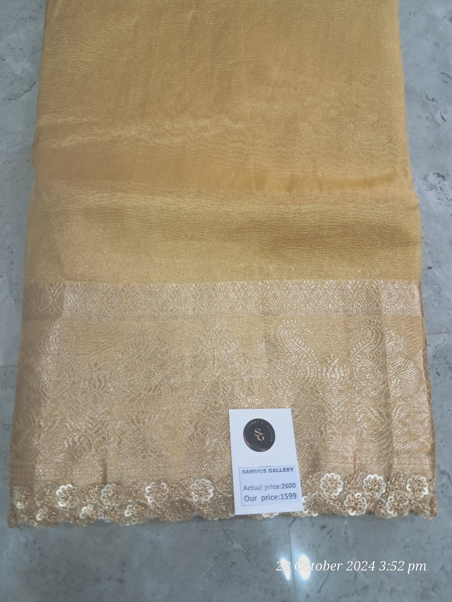 Tissue crush sarees