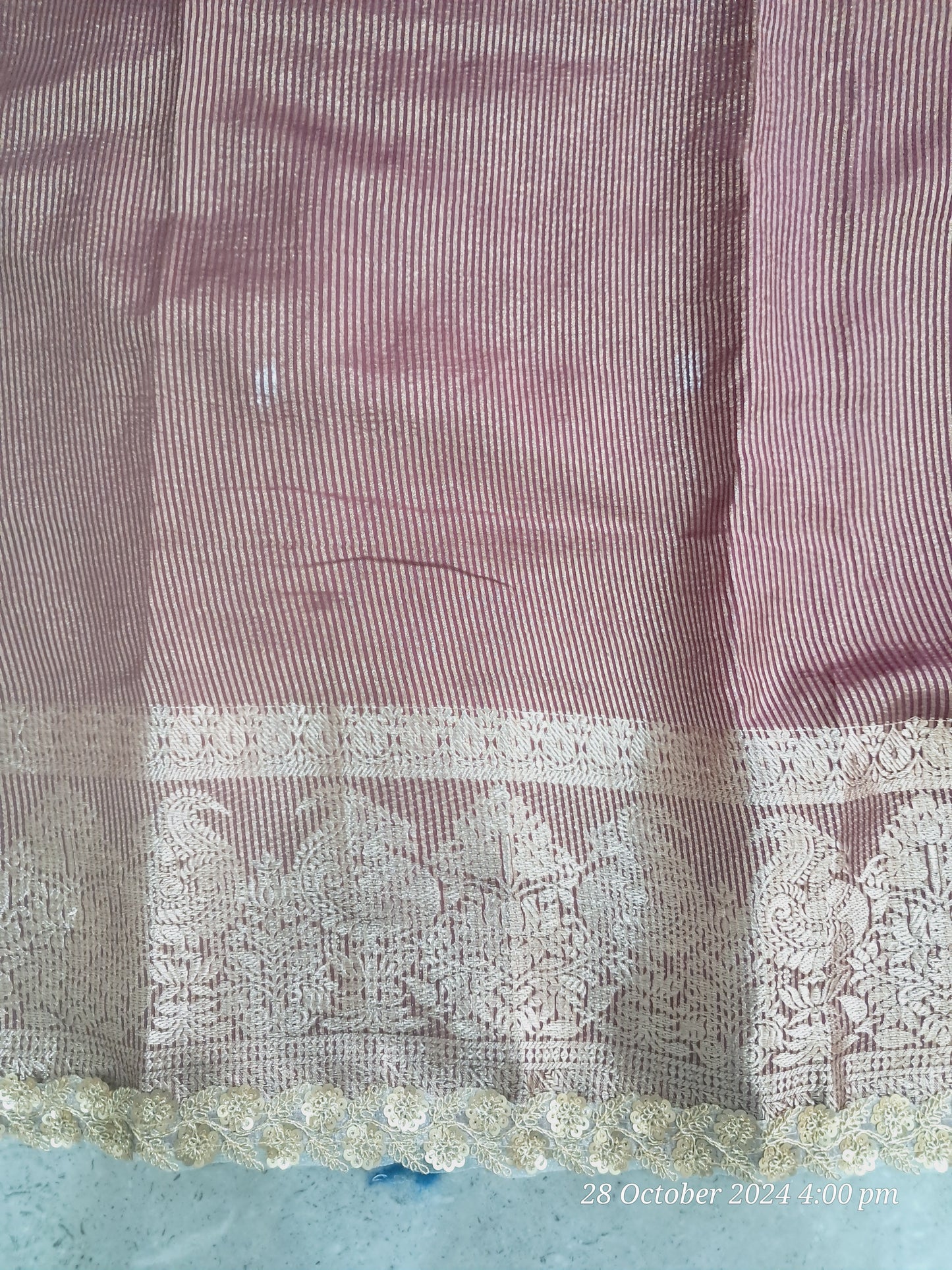 Tissue crush sarees
