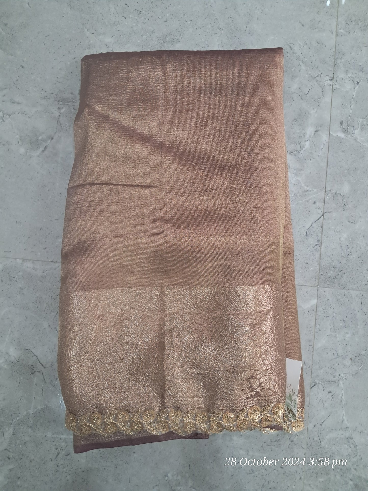 Tissue crush sarees