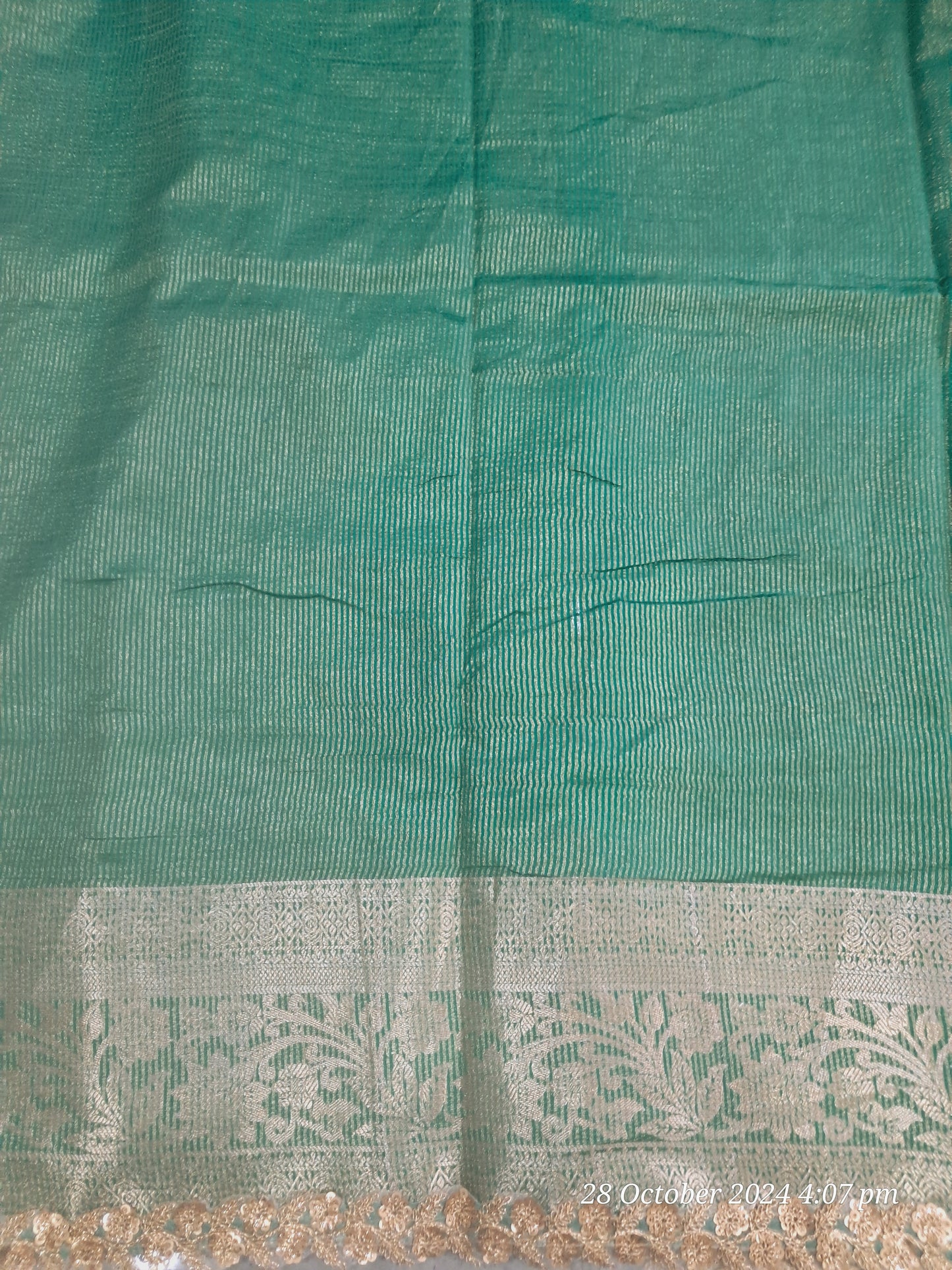Tissue crush sarees