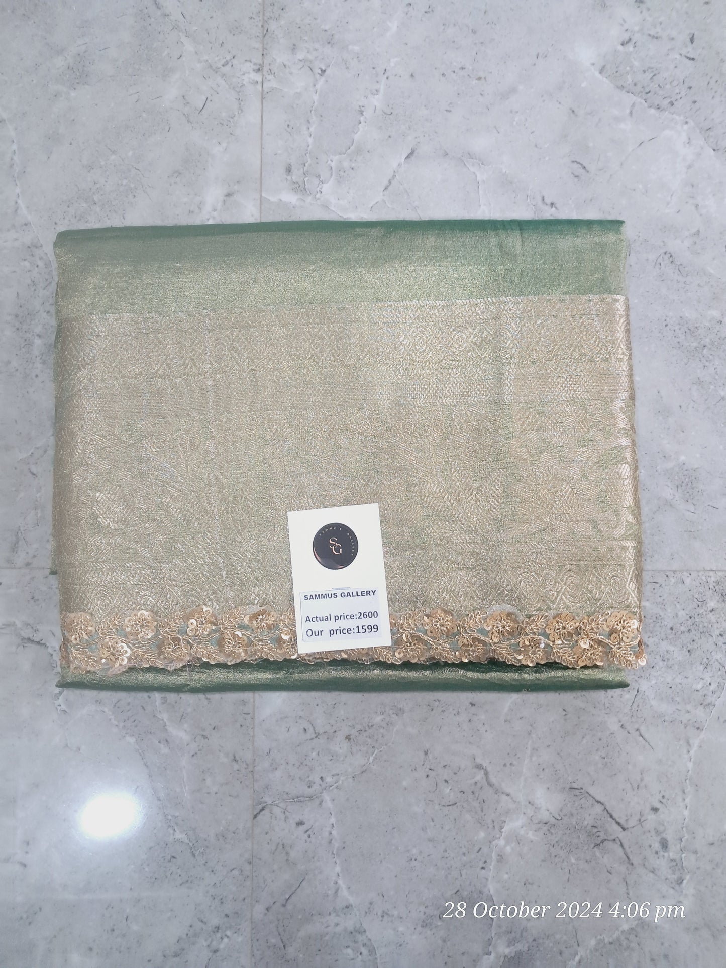 Tissue crush sarees
