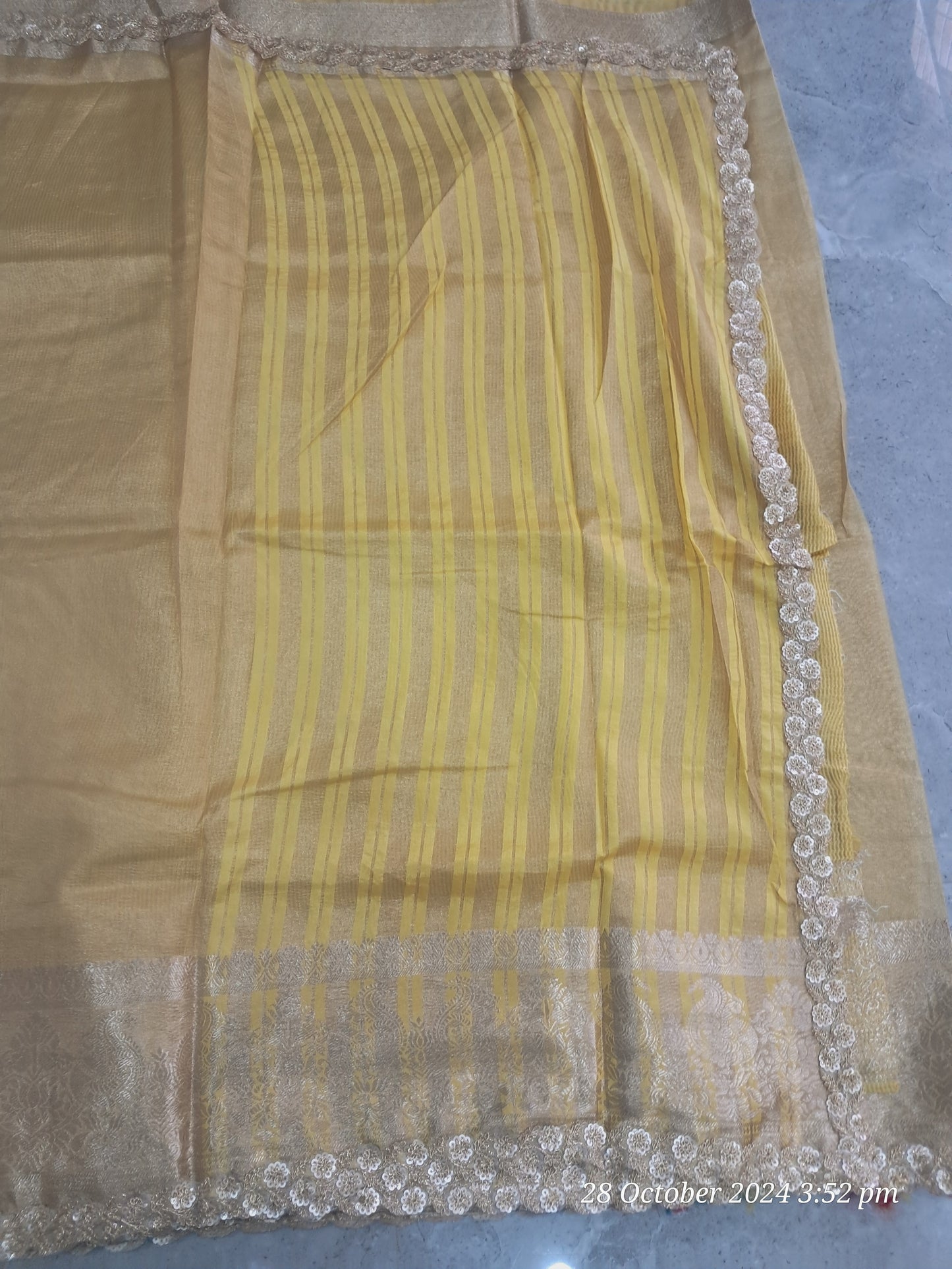 Tissue crush sarees
