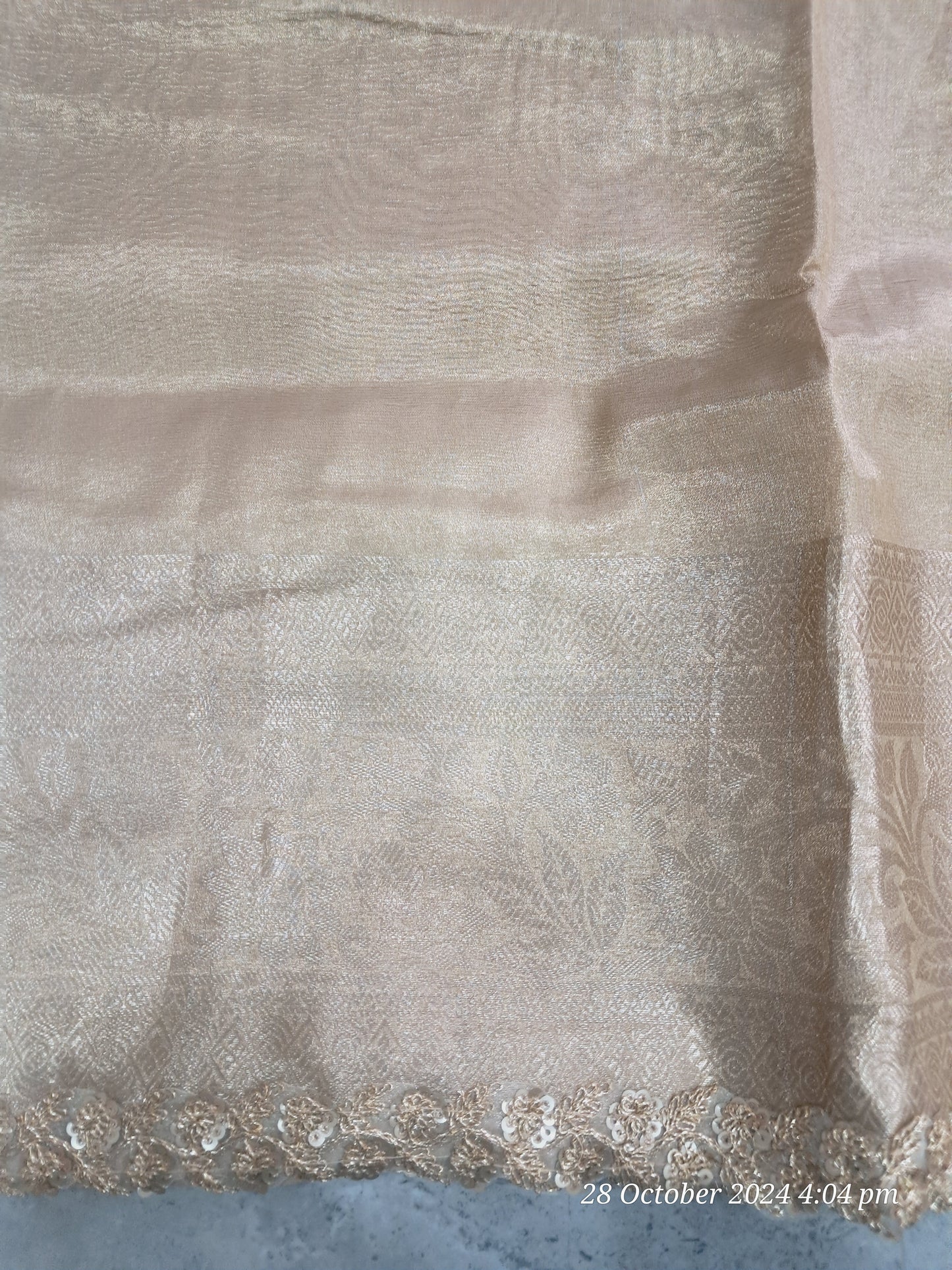 Tissue crush sarees