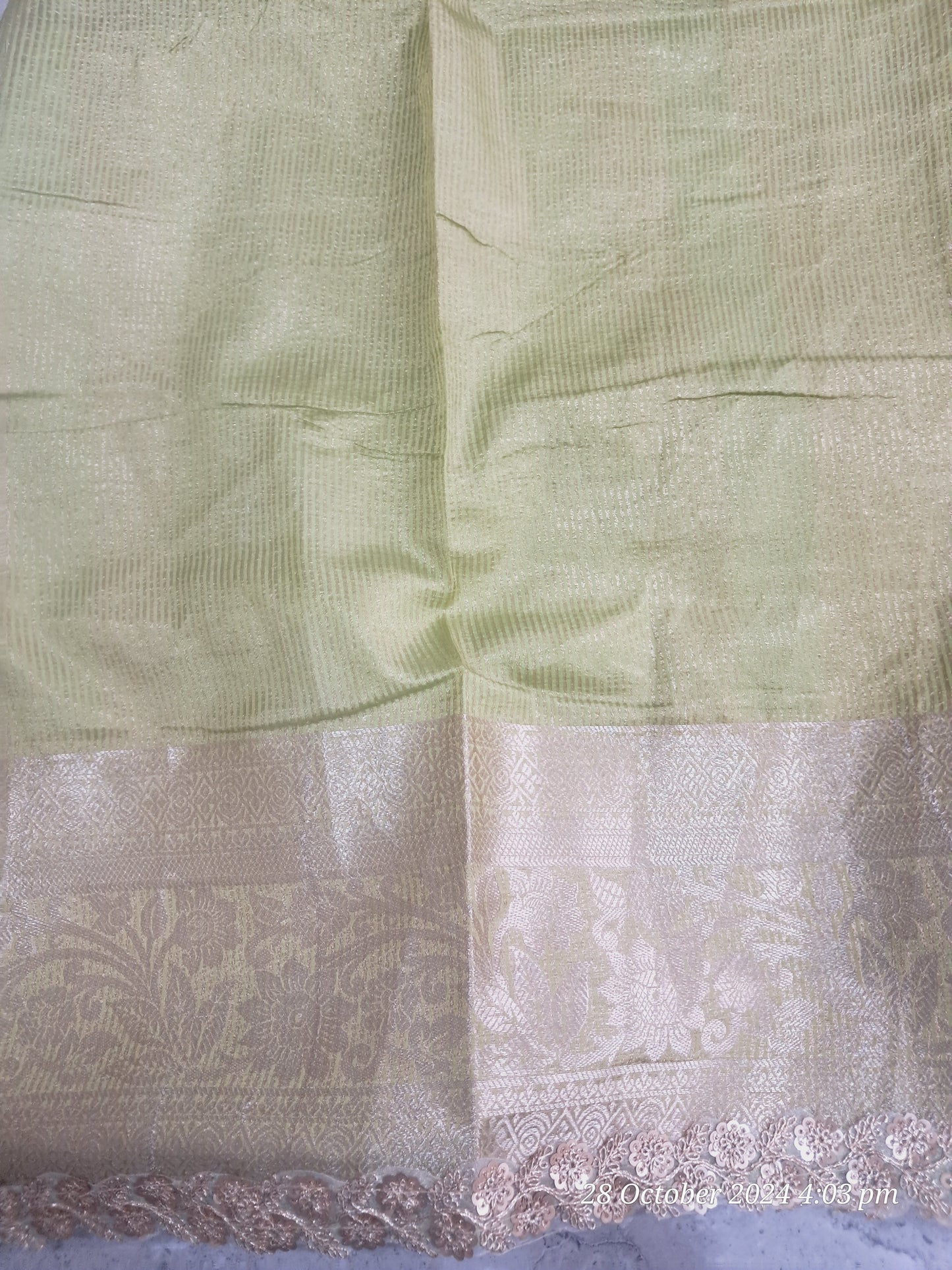 Tissue crush sarees