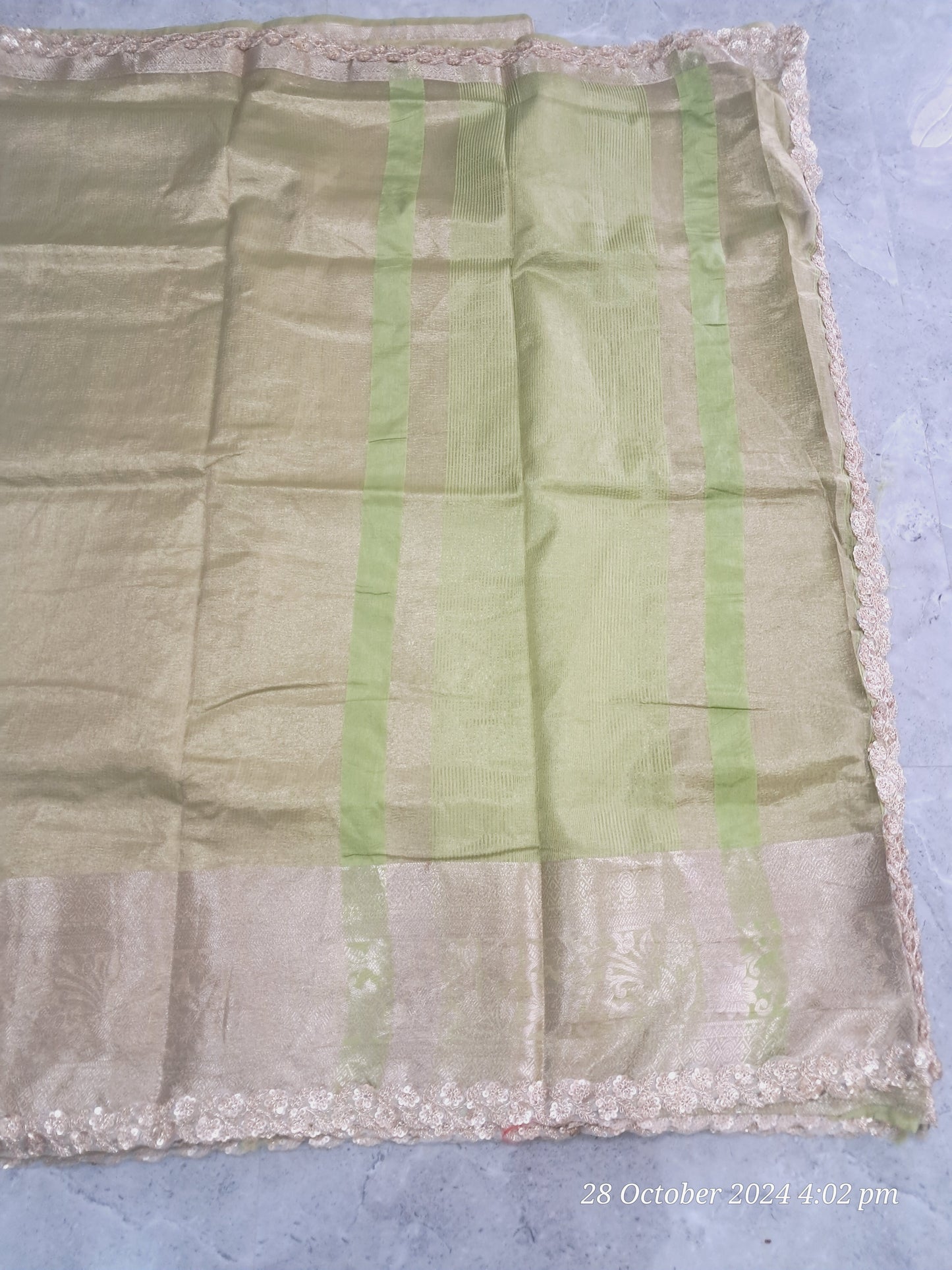 Tissue crush sarees