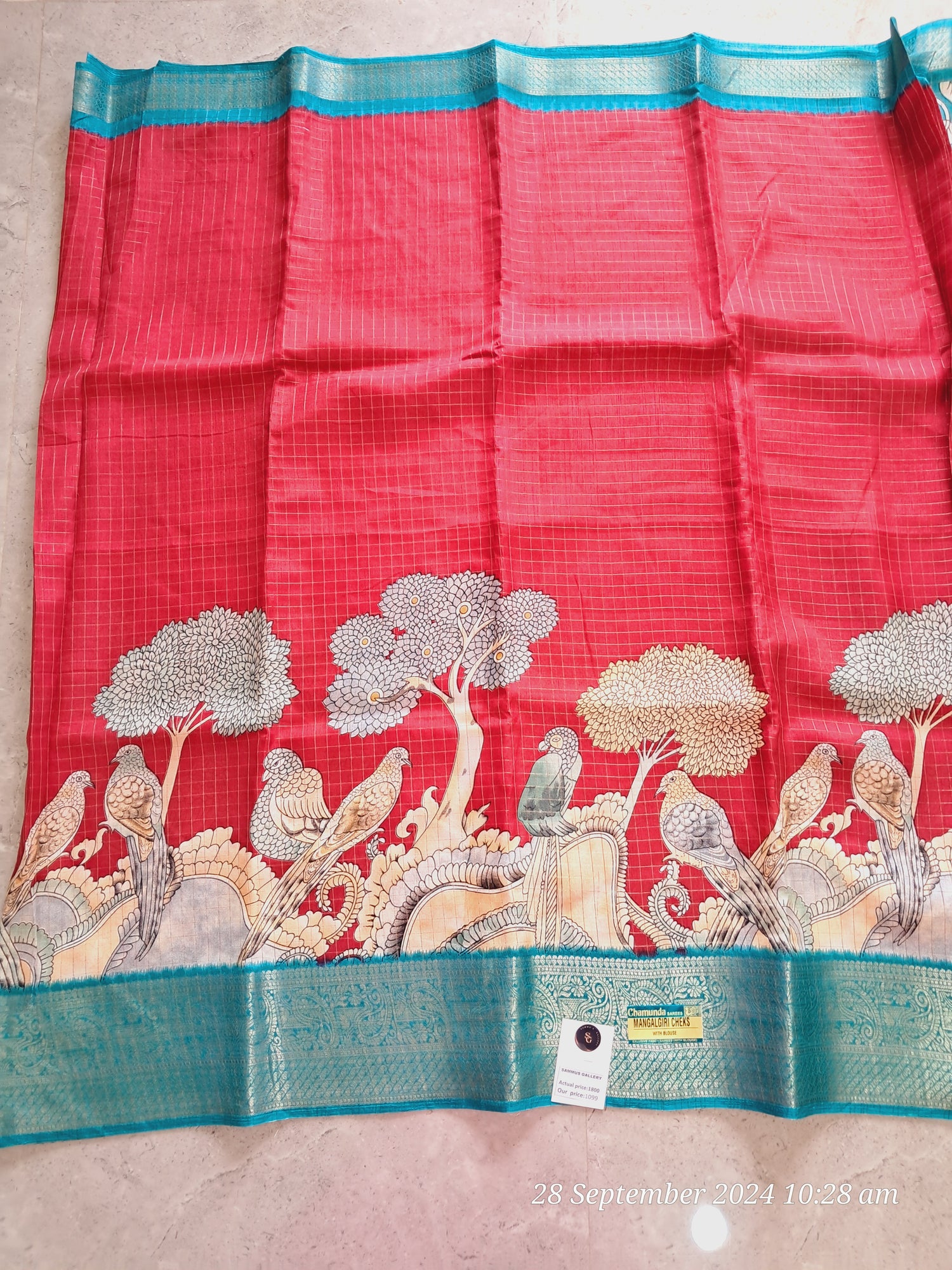 Mangalagiri checks sarees