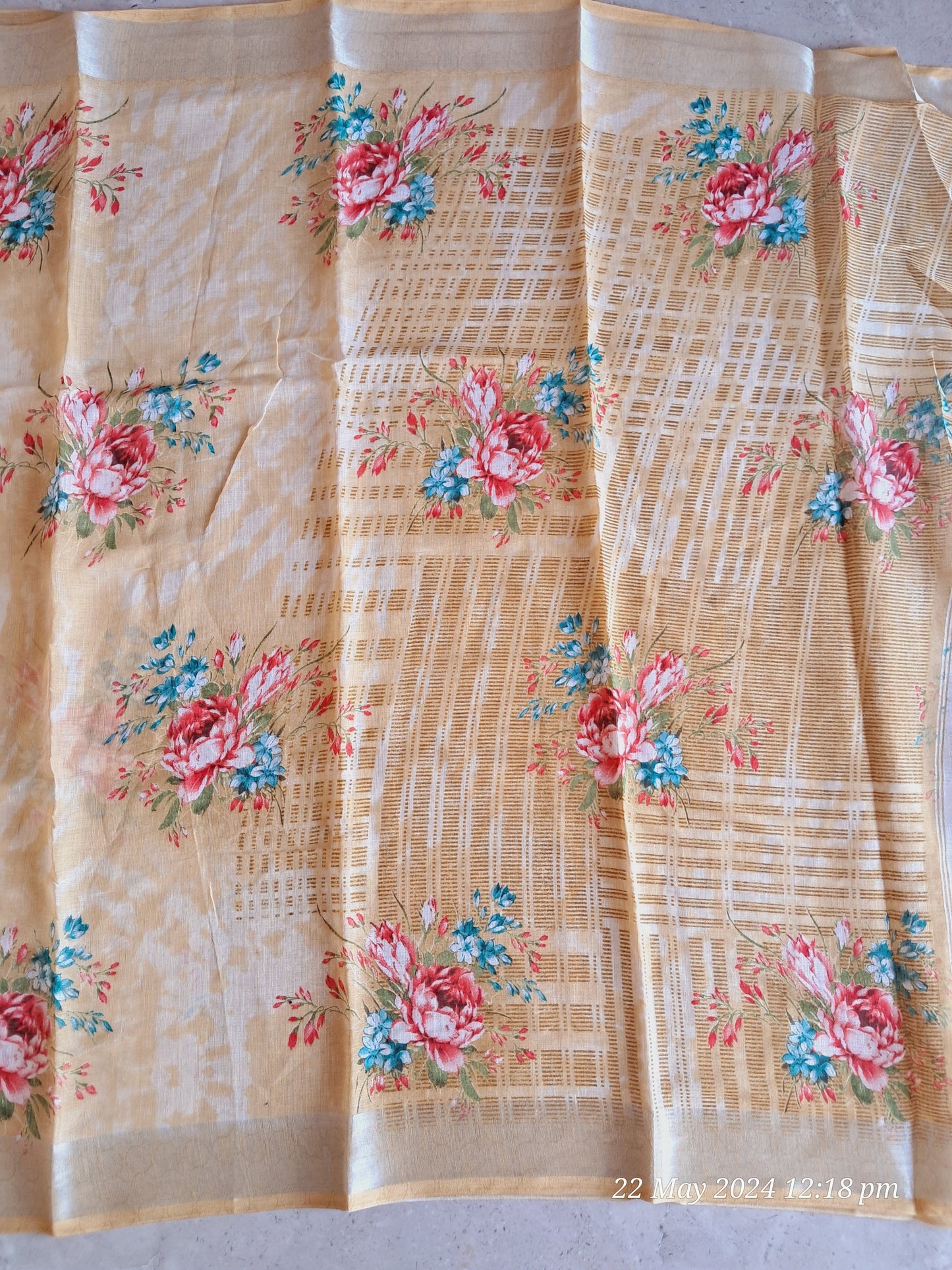 Linen saree