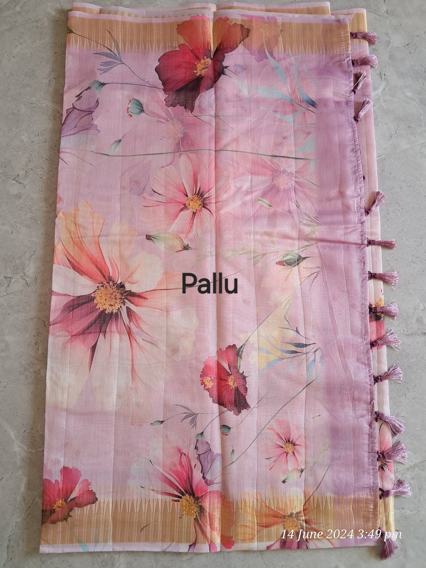 Digital floral print sarees