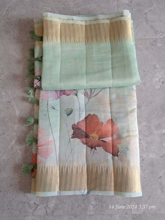 Digital print sarees