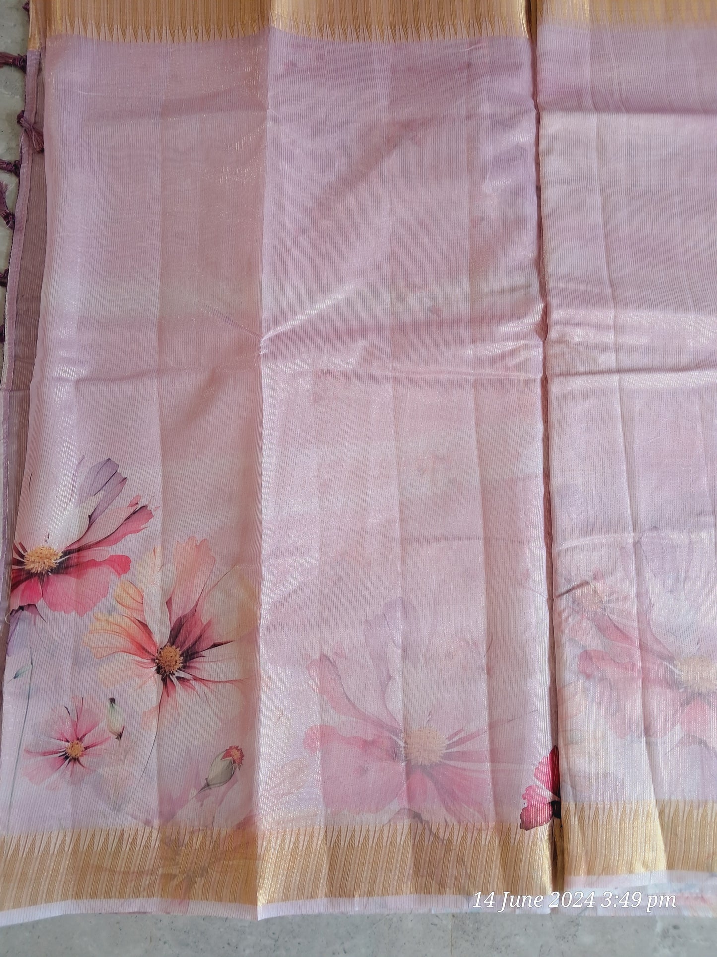 Digital floral print sarees