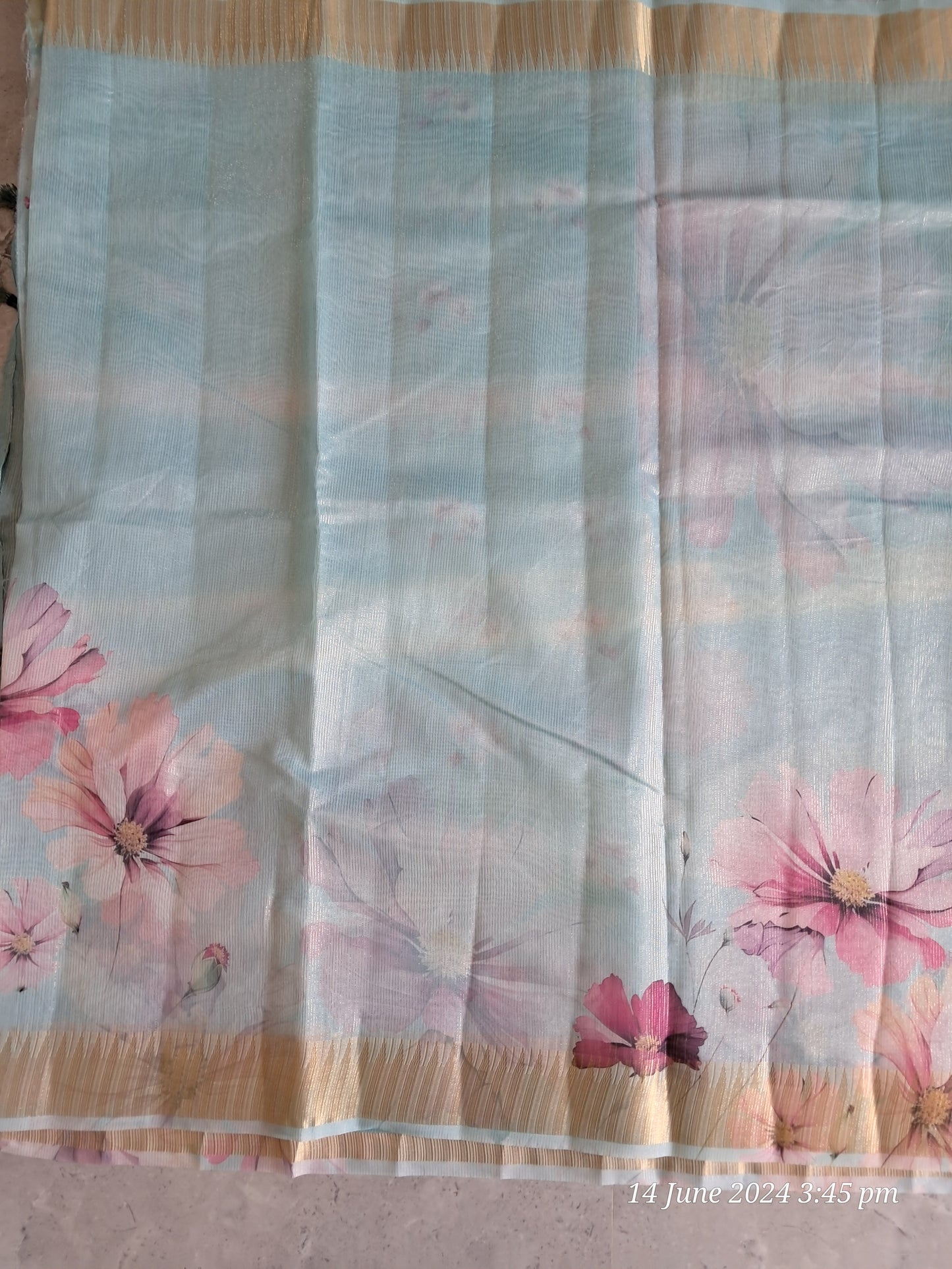 Digital floral print sarees