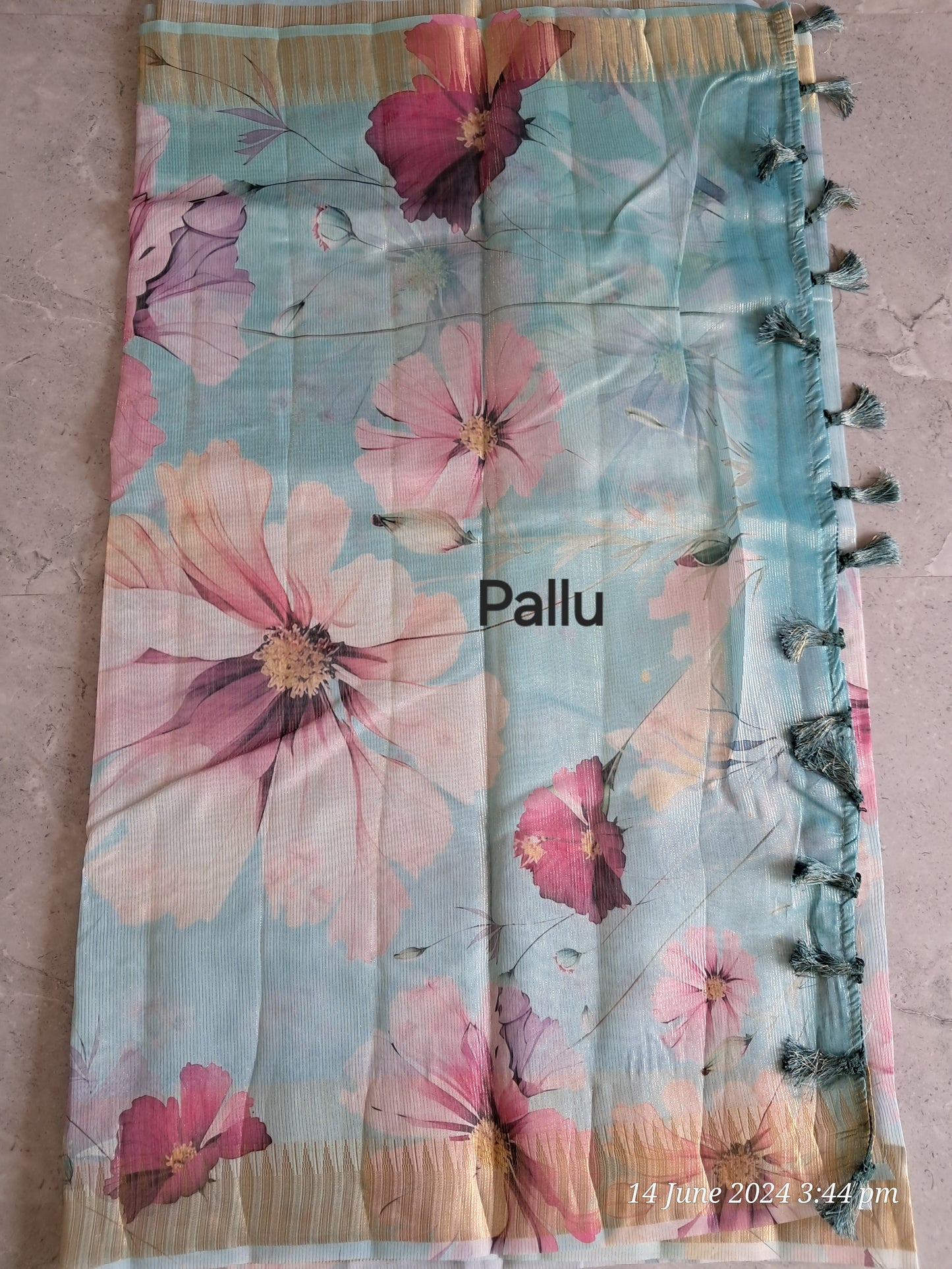 Digital floral print sarees