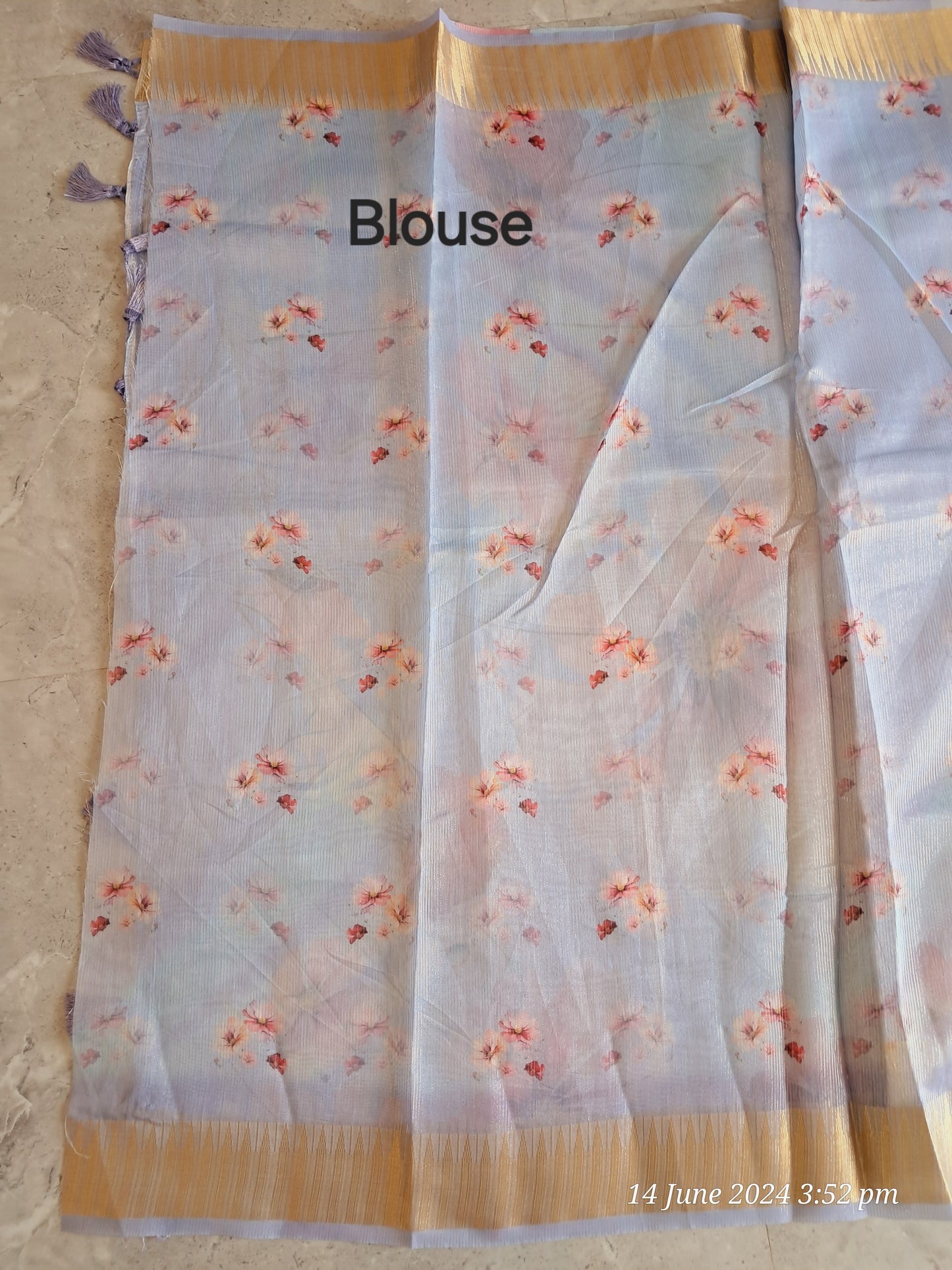 Digital floral print sarees